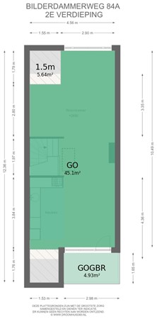 Floorplan - Bilderdammerweg 84A, 1433 HJ Kudelstaart